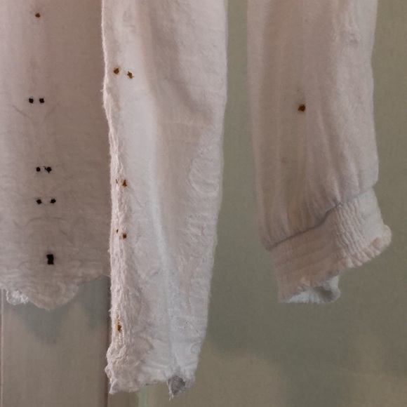 Lucky Brand long sleeved peasant blouse cotton - Picture 8 of 8